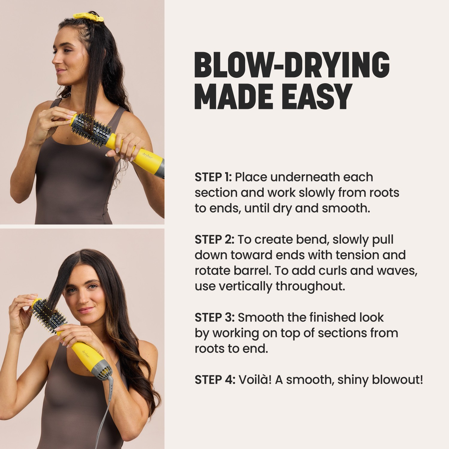 kefa na fén Drybar, polkruhová kefa na fén – 1 kus