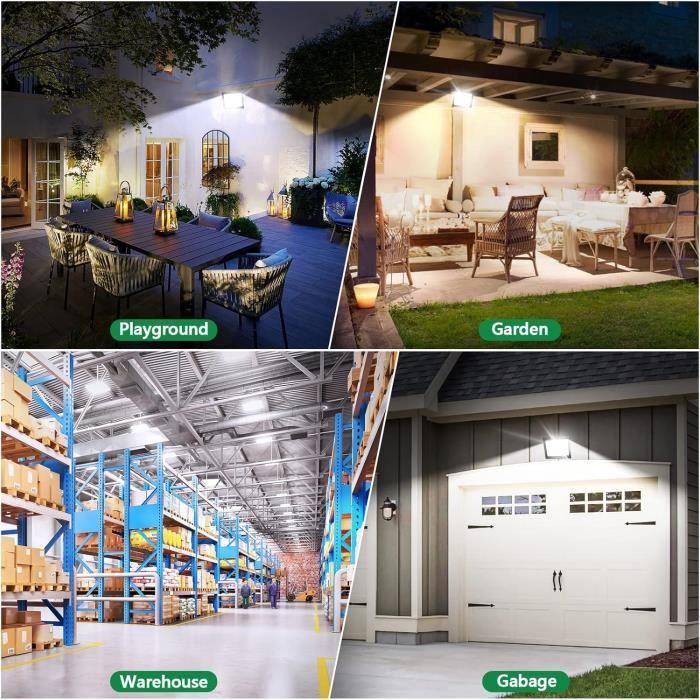 Faro LED da esterno da 100 W, 10000 lumen, 6500 K, faretto LED da esterno IP66, luce bianca fredda per patio, garage, giardino, terrazza, fabbrica