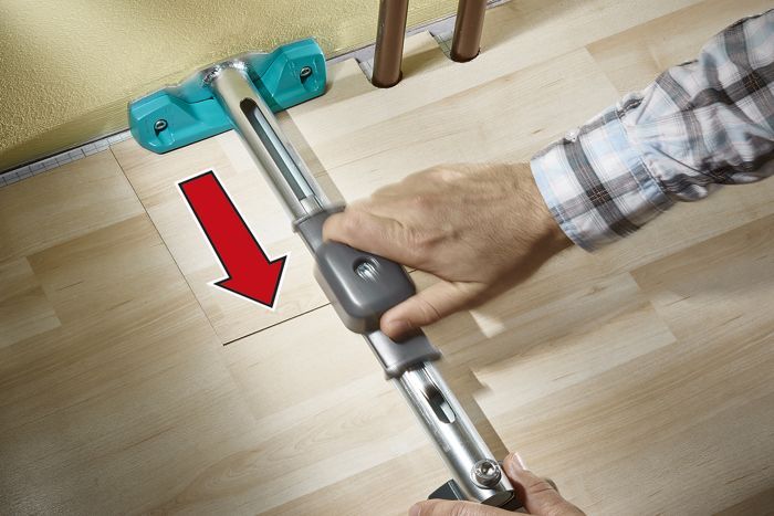 Attrezzo multifunzione 3 in 1 per l'installazione di parquet e pavimenti laminati - wolfcraft 6945000