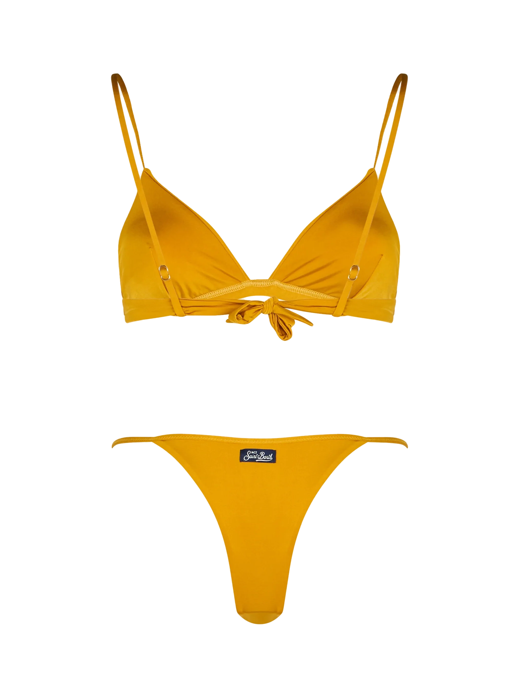 Lucile Jodene damesbikini in okergele driehoekige uitvoering