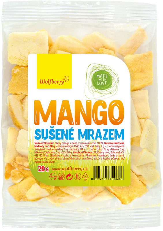 Wolfbes gevriesdroogde mango