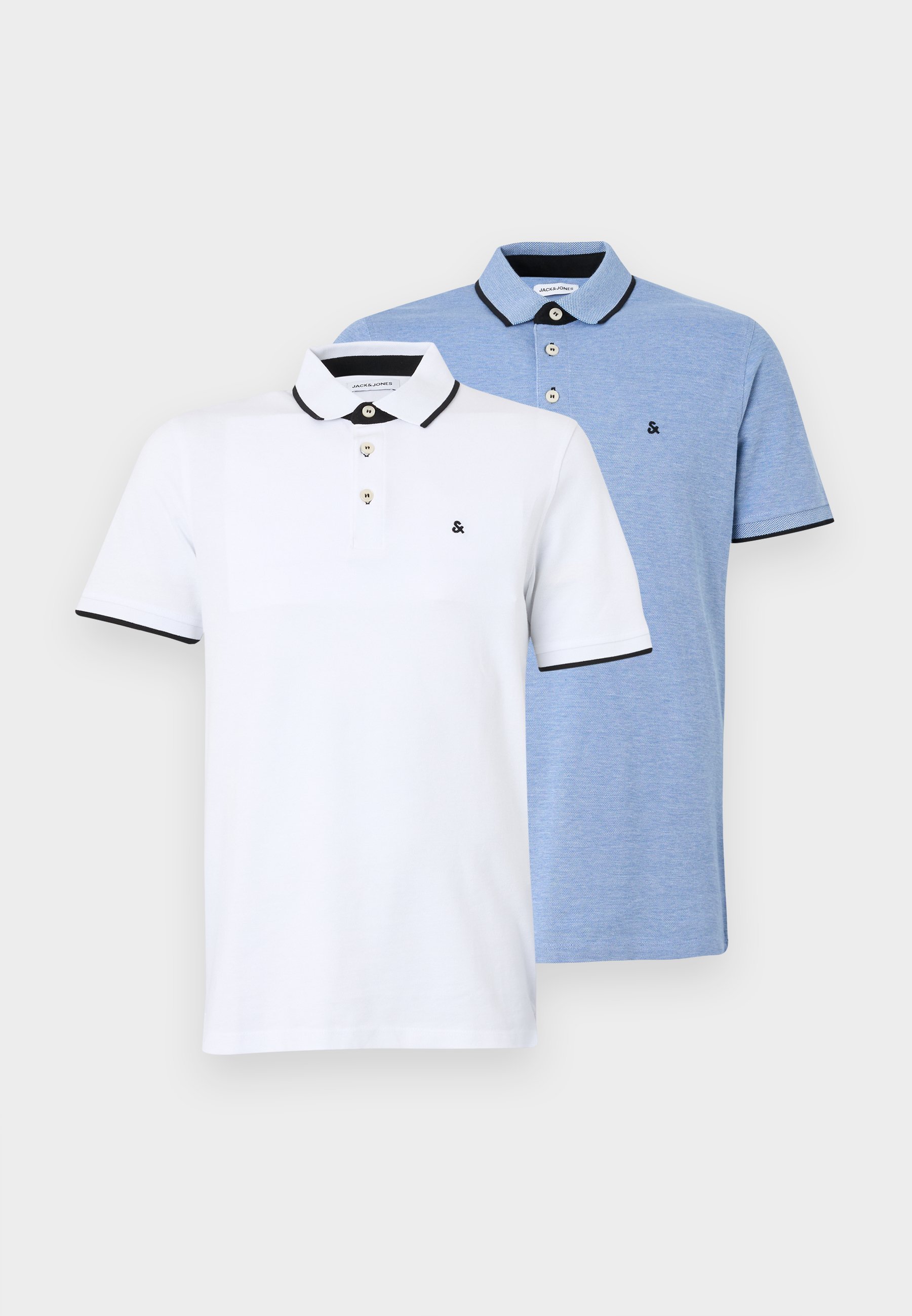 Jack & Jones JJEPAULOS 2 PACK - Koszulka polo - królewsko niebieska/biała