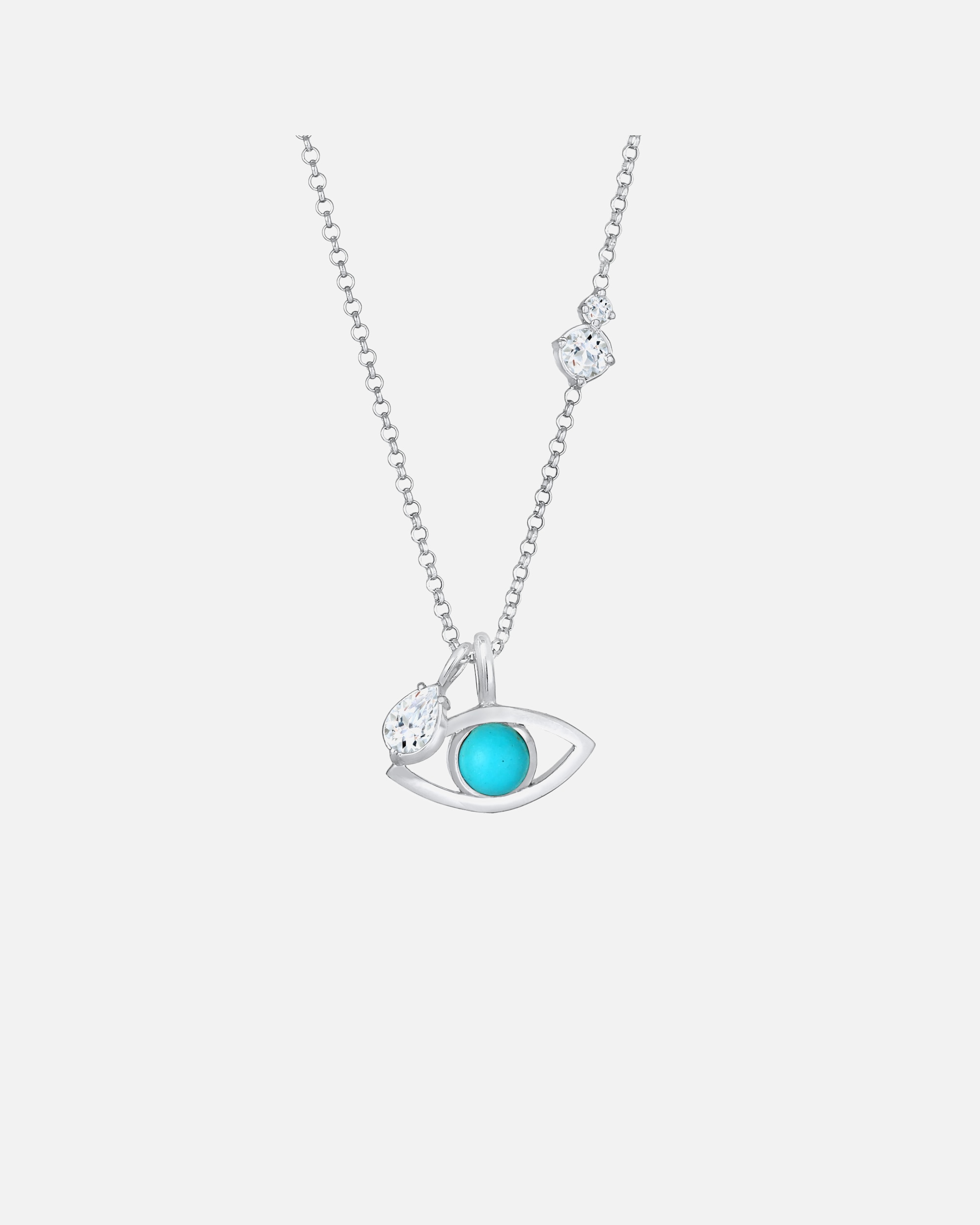 Elli PREMIUM Topaze solitaire turquoise pour dames en argent sterling 925