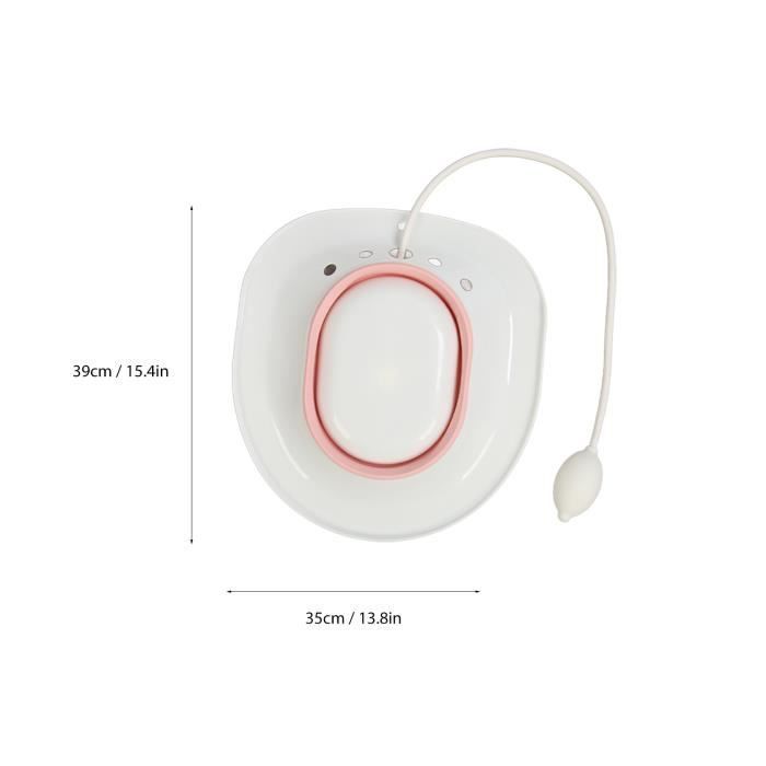 Duokon bain de siège pliant Siège de toilette pliable multifonctionnel en Silicone PP, bain de siège pour deco tapis Bleu Rose