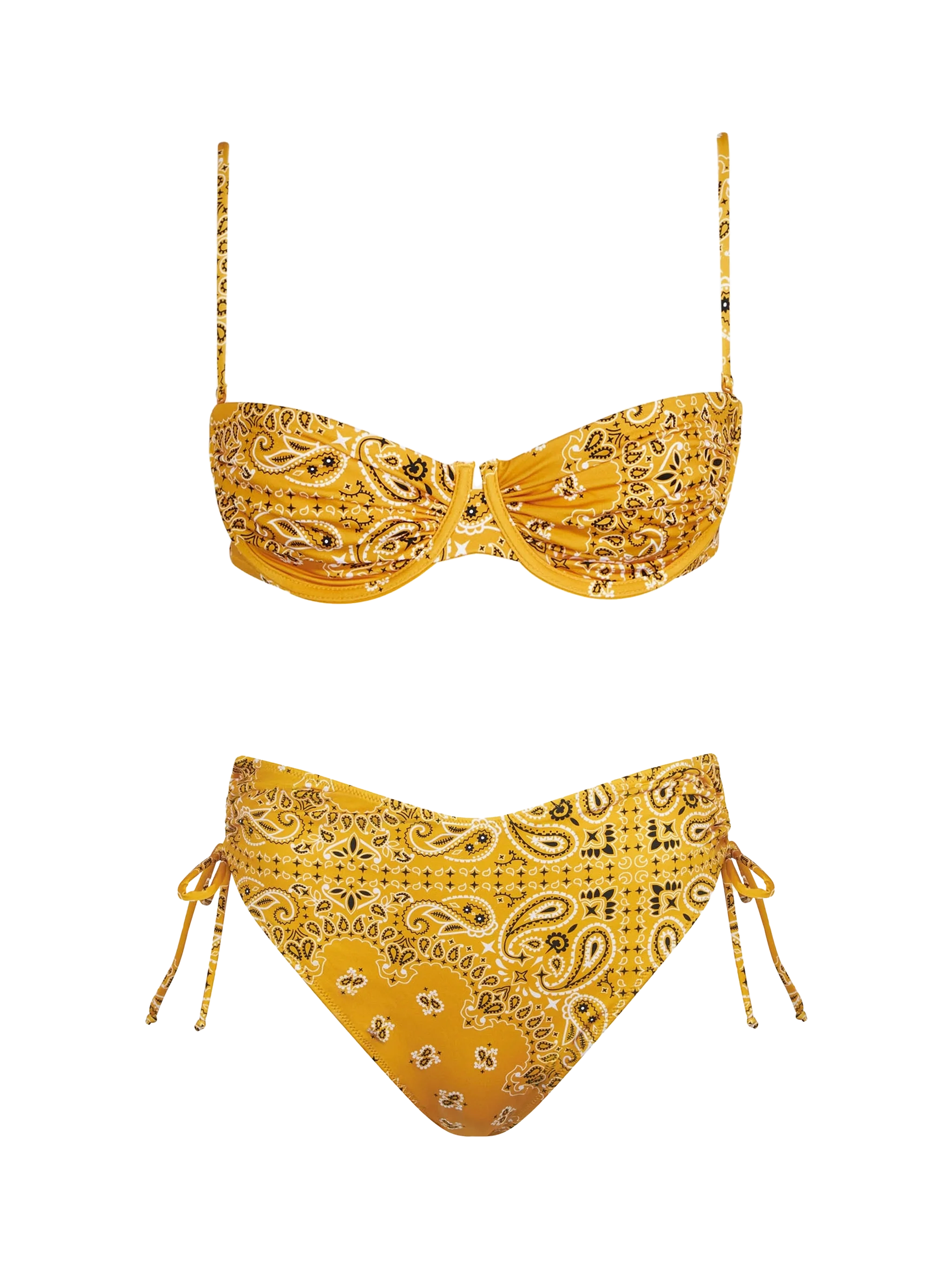 Beugelbeha-bikini voor dames met bandana-print