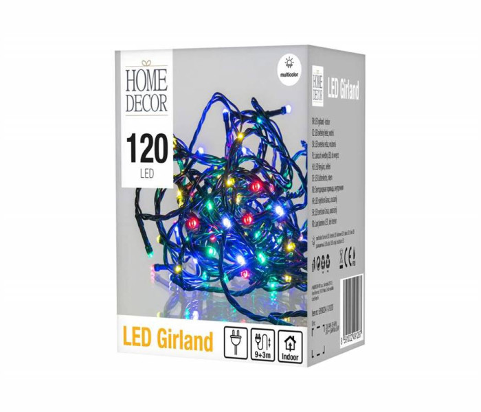 Girlanda 120 LED, 9m   3m, 230V, kolor