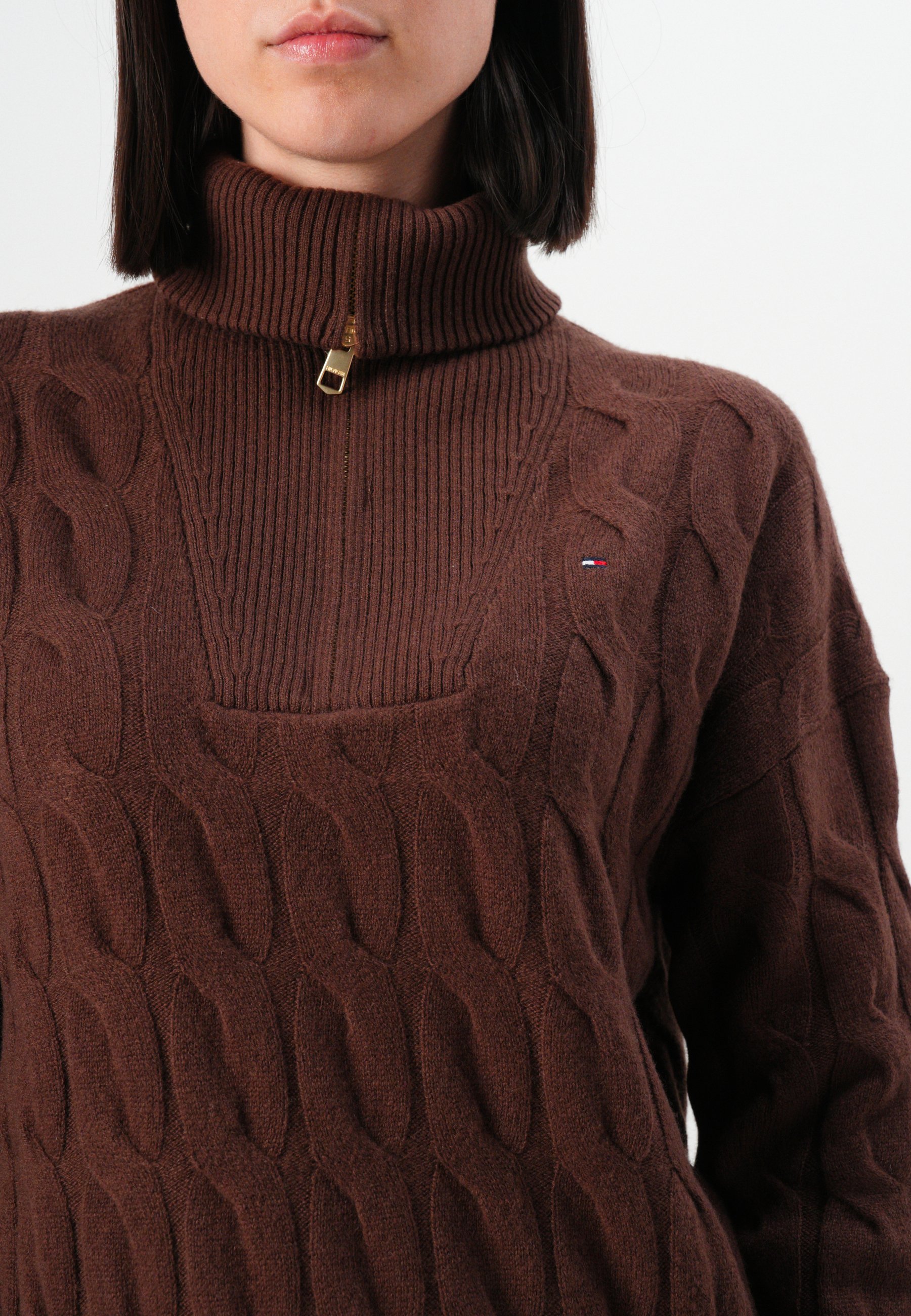 Tommy Hilfiger SOFT CABLE - Maglione - marrone legacy