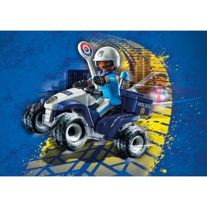 PLAYMOBIL 71092 Policial e Quadriciclo de Fricção, Ação na Cidade, Policiais, Idades 4+