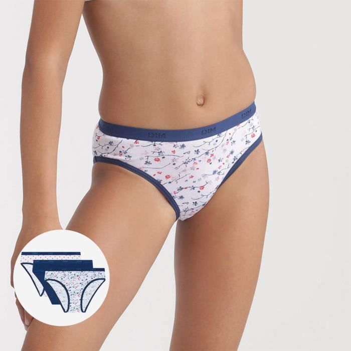 Conjunto de 3 bragas de algodón elástico novedosas para niñas 'Sin bolsillos' - DIM/4/0A4N/LOT3F/SAKURA/8