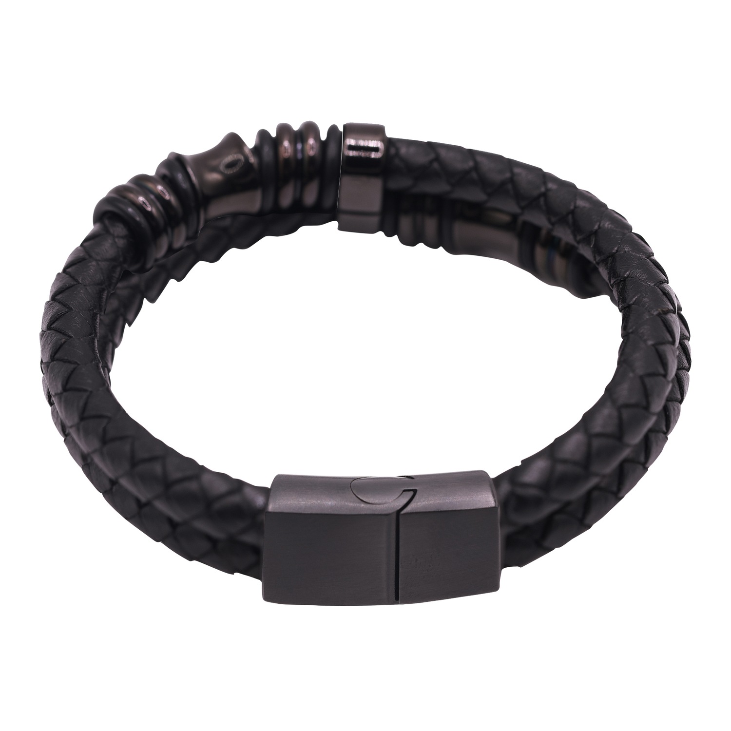 Heideman Bracelet en cuir Luca noir