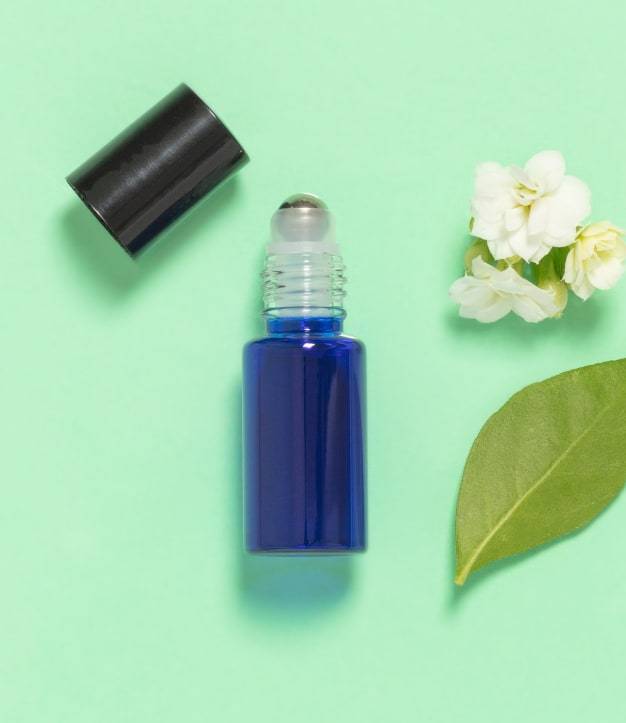 Flacone roll-on da 5 ml in vetro blu