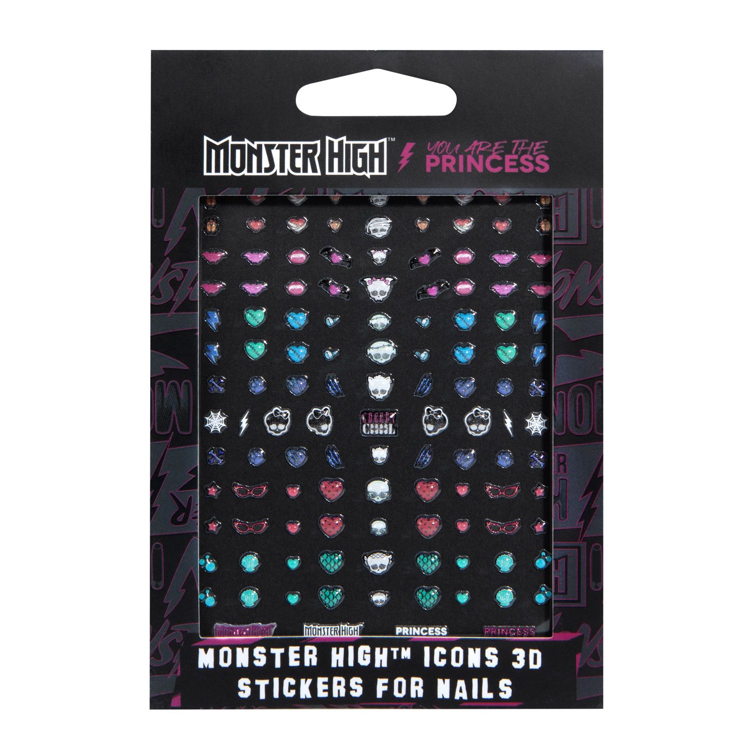 „Monster High™ Icons“ 3D nagų lipdukai Nagų dekoravimas ir nagų dailė