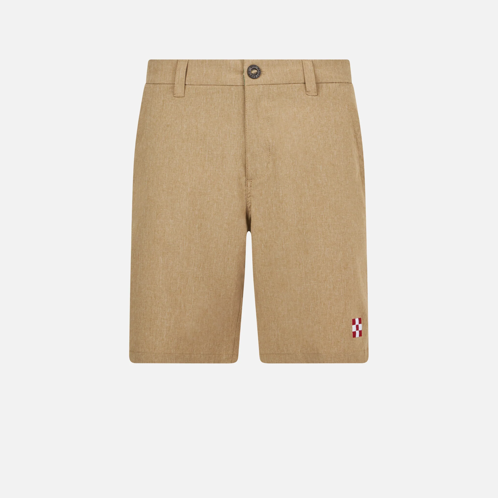 Herenbermuda van beige ripstopstof