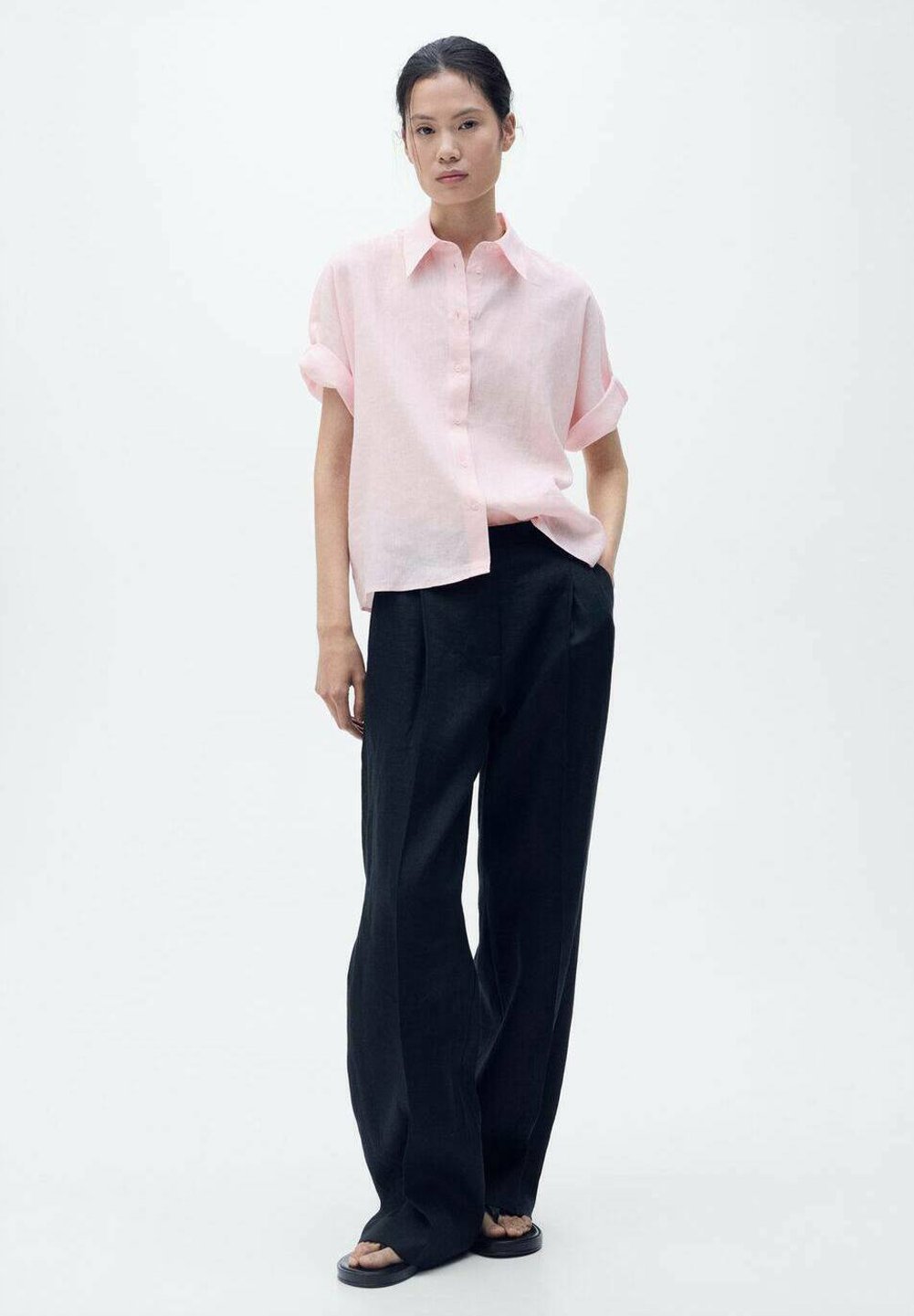 Mango Pusero - Nappikauluspaita - pinkki