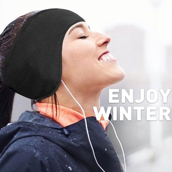 Earmuffs for men, women and children – Winter headwear for running, cycling and skiing in cold weather, grey