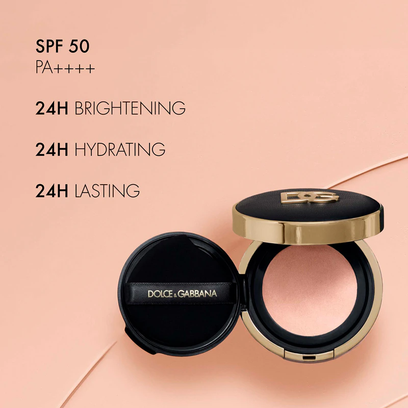 Dolce&Gabbana Fresh Rose Glow Cushion – aufhellende und feuchtigkeitsspendende Foundation mit LSF 50+