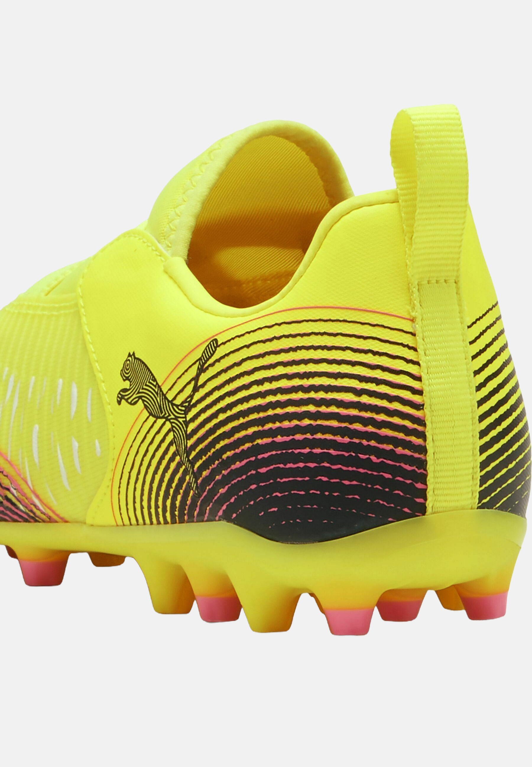 Puma FUTURE MATCH - Chaussures de football pour terrain ferme - Jaune alerte, noir éclaté par le soleil