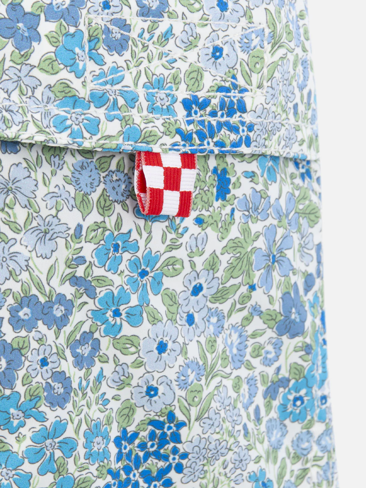 Costume da bagno da bambino in jeans di media lunghezza con stampa Joa
