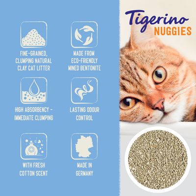 Tigerino Nuggies Katzenstreu – Baumwollblume