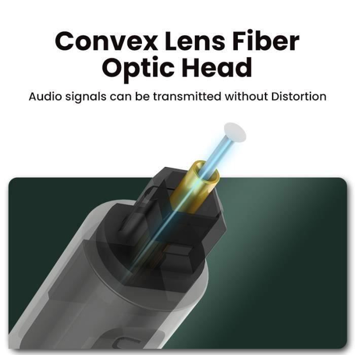 Cable de audio óptico - SNAKIOX - 2M - Toslink - Fibra óptica - Alta calidad