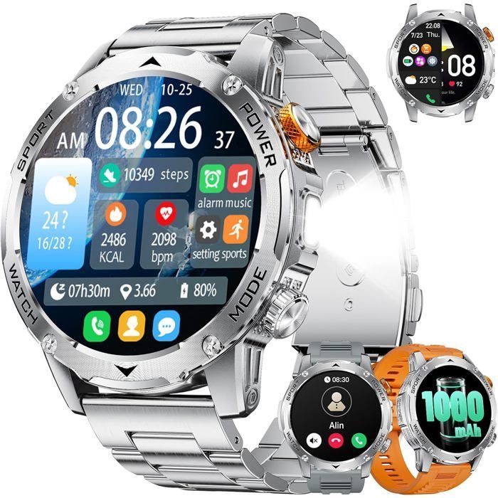Men's Smartwatch with Bluetooth Calling - 1000mAh Battery, 1.75