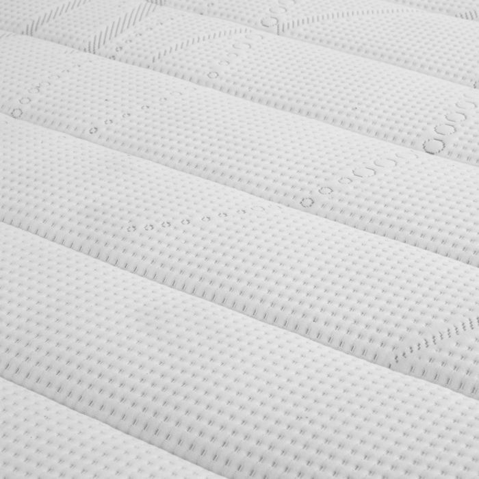 Ensemble matelas relaxation 100% latex, sommier et pieds Crépuscule 500 - SOMEO 2x80x200 - Bois naturel - Garantie 7 ans - Someo