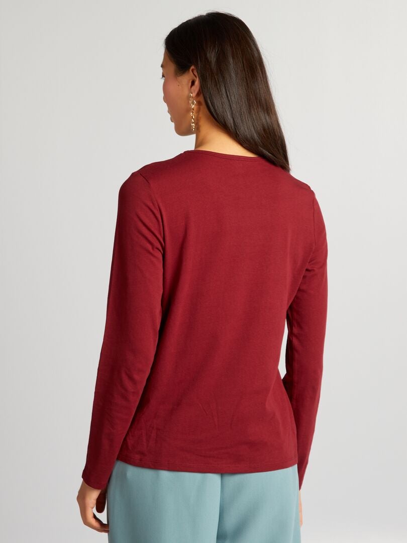 Camiseta de manga larga de punto - ROJA