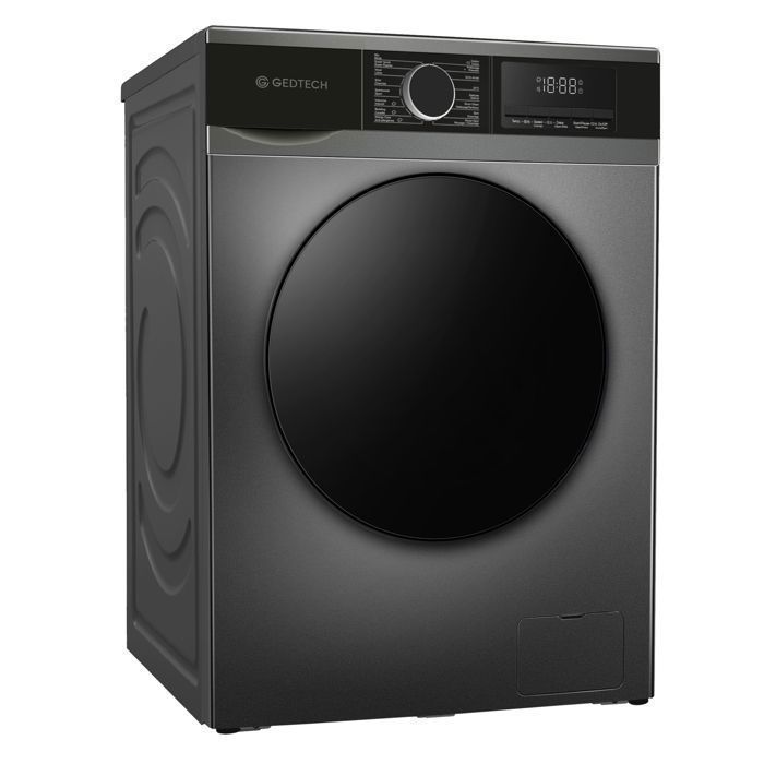 Máquina de lavar roupa de carregamento frontal GEDTECH GLL101400DG - 10 kg - 1400 rpm - 16 programas - Eco - Intensivo - Rápido - Consumo muito baixo - A-10