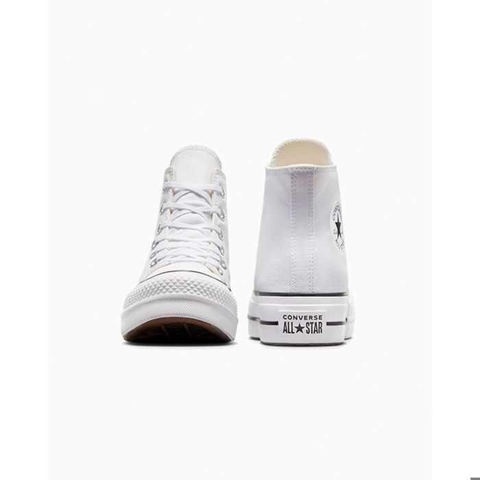 Converse Chuck Taylor All Star Lift Hi blancas — Zapatillas altas para mujer con plataforma de 4 cm