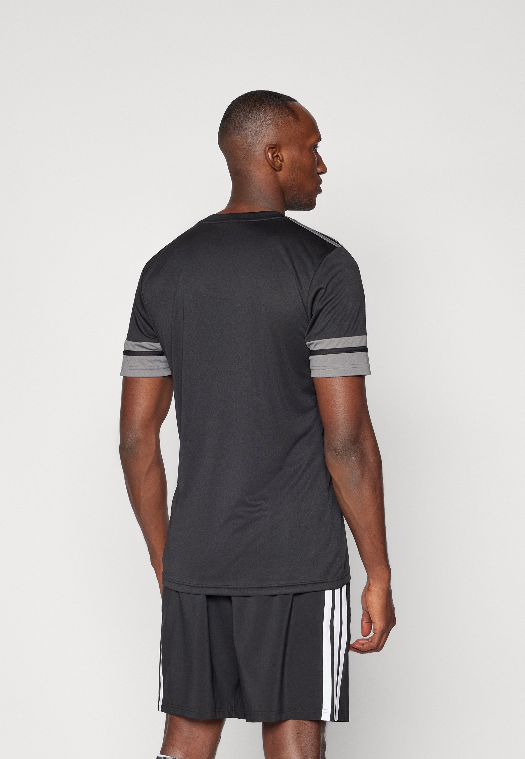 adidas Performance SQUADRA25 JERSEY MET KORTE MOUWEN - Sport T-shirt - zwart/teamgrijs/puur robijnrood