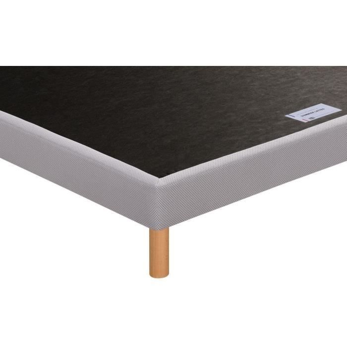 Base de cama de listones SIMMONS 90 x 190 - 4 patas de madera - Estructura de madera maciza - Listones de madera fijos de 98 mm de ancho -