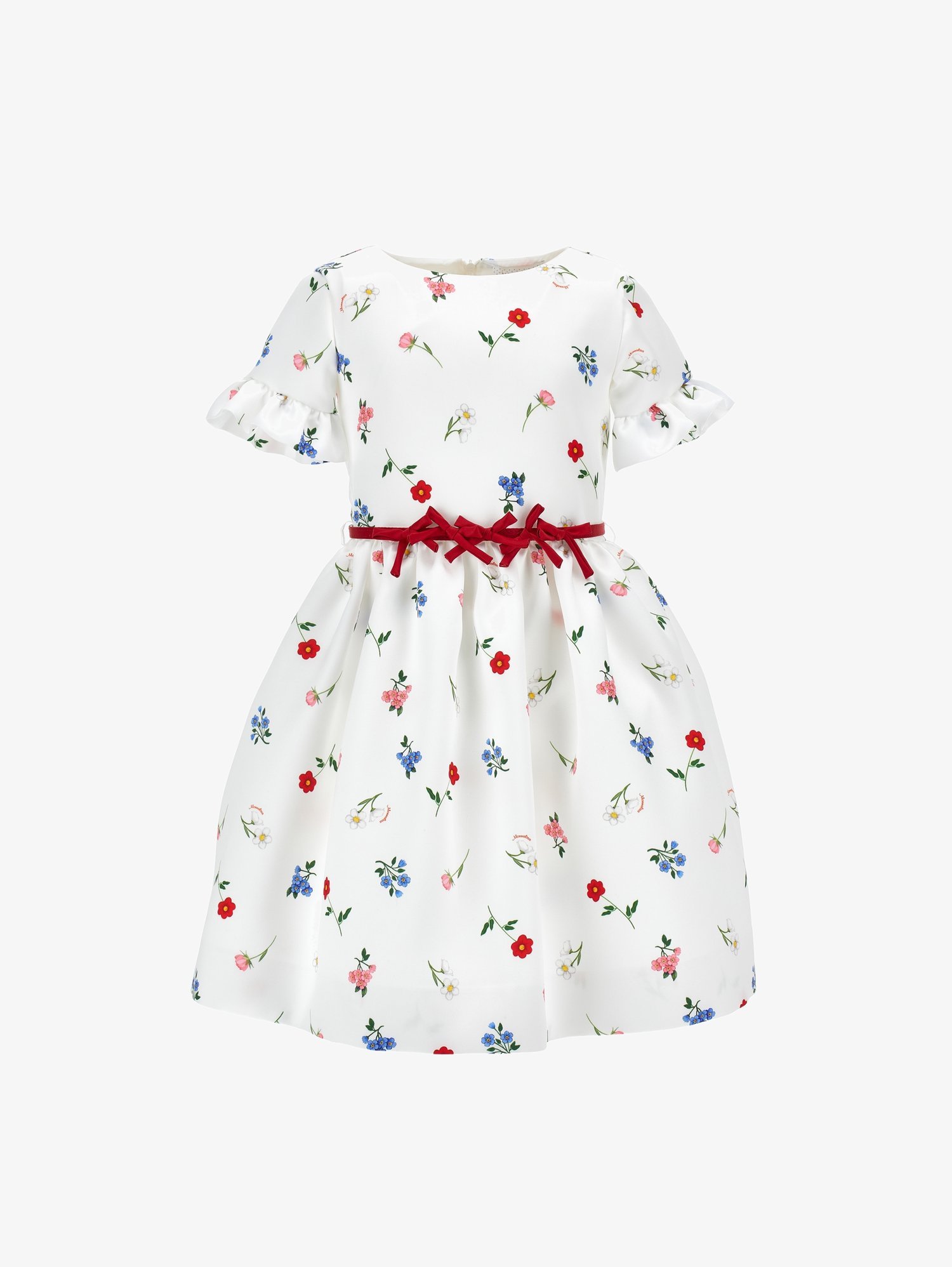 Monnalisa ŠATY S POTLAČOU BOTANICKÉHO NÁTERU S MIKADOM - Koktejlové / spoločenské šaty - krémové/viacfarebné