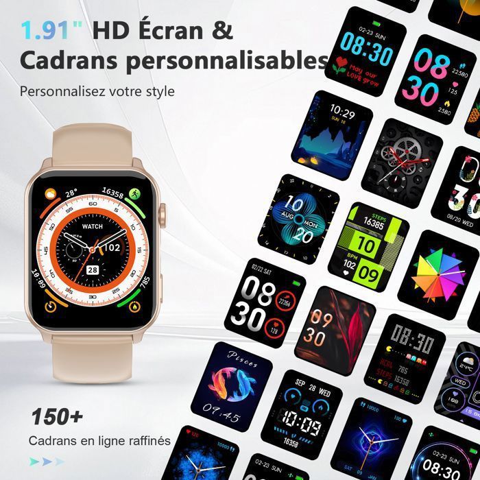 Blackview dames smartwatch, fitness tracker, activiteitstracker voor Android, iOS, Samsung, Xiaomi, iPhone