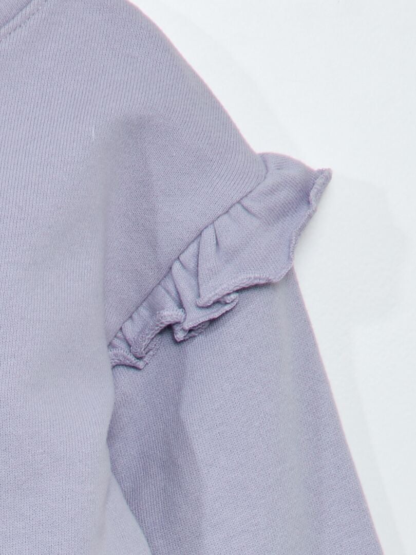 Sweatshirt van French terry - BLAUW
