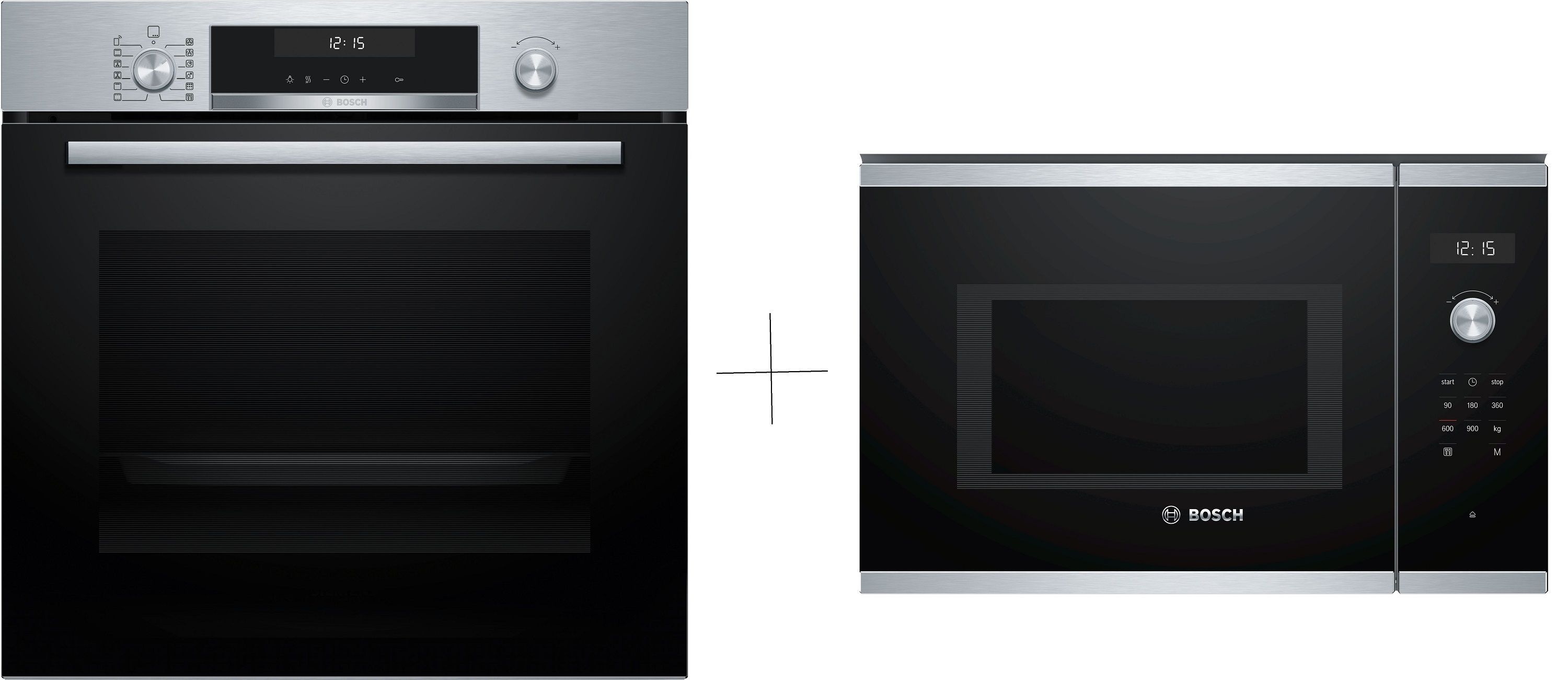 BOSCH Série 6 - Four pyrolyse HBG578ES7 + Micro-ondes encastrable BFL554MS0
