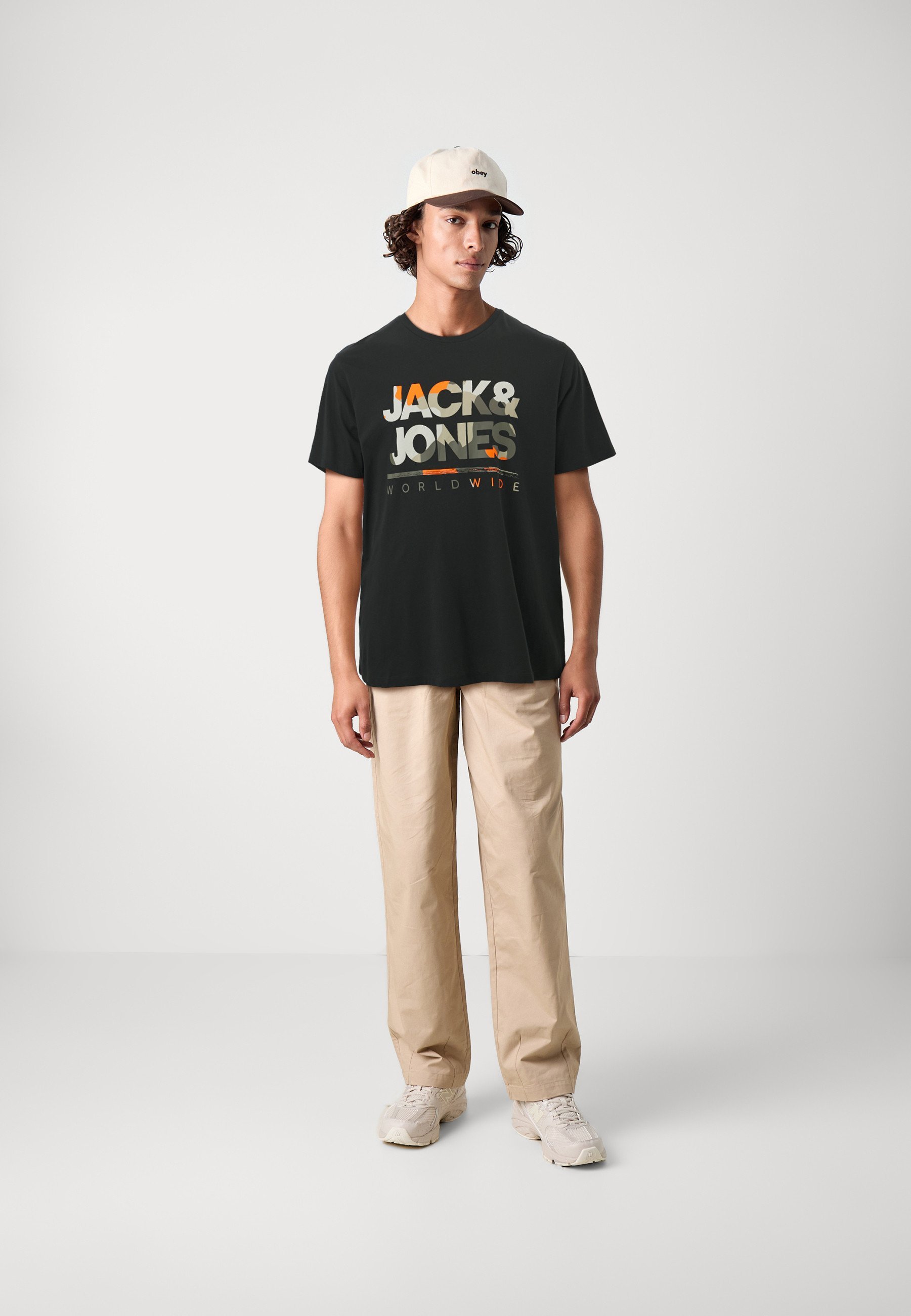 Jack & Jones JJLUKE PLUS T-SHIRT 5-PACK - T-shirt met print - goblinblauw/wit/zwart/diepblauw/marineblauw blazer