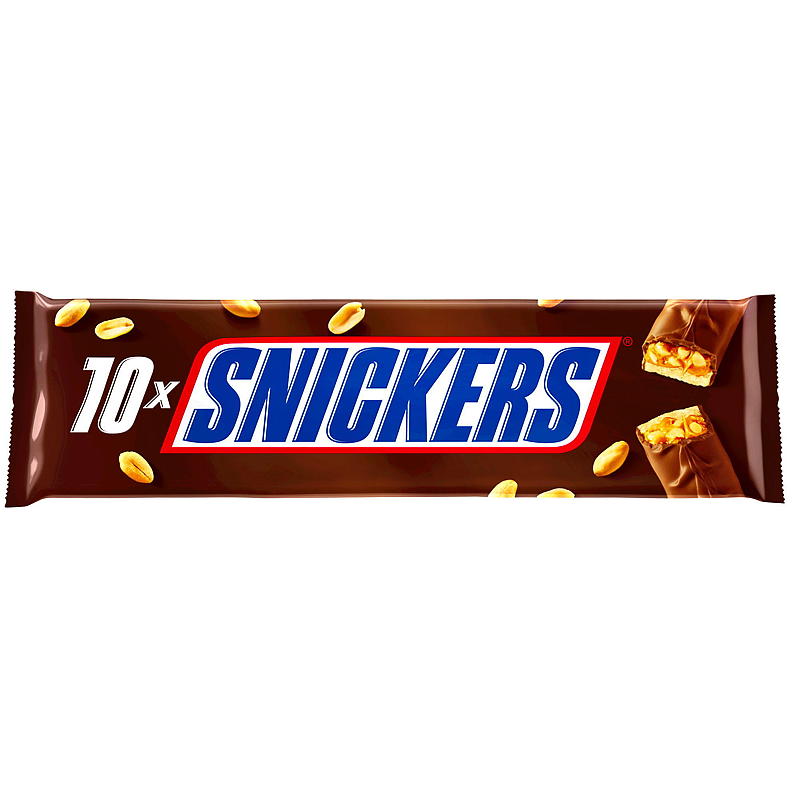 Confezione da 10 cioccolatini Mars Snickers