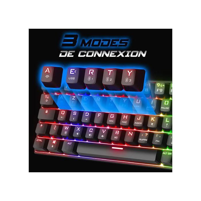 Tastiera da gioco - SPIRIT OF GAMER - XPERT K200 - Meccanica - Wireless - AZERTY 60% - RGB