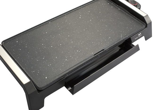 SENYA elektrische bakplaat – 8 personen – antiaanbaklaag van steen 2200 W – Plancha Time