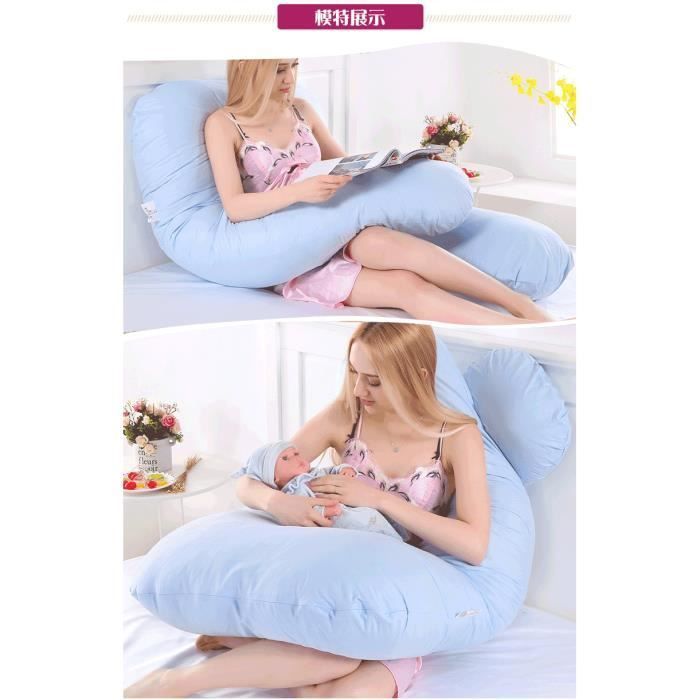 Coussin de Grossesse de maternité pour Dormir et d'Allaitement Multifonctionnel en Forme de U DGF053