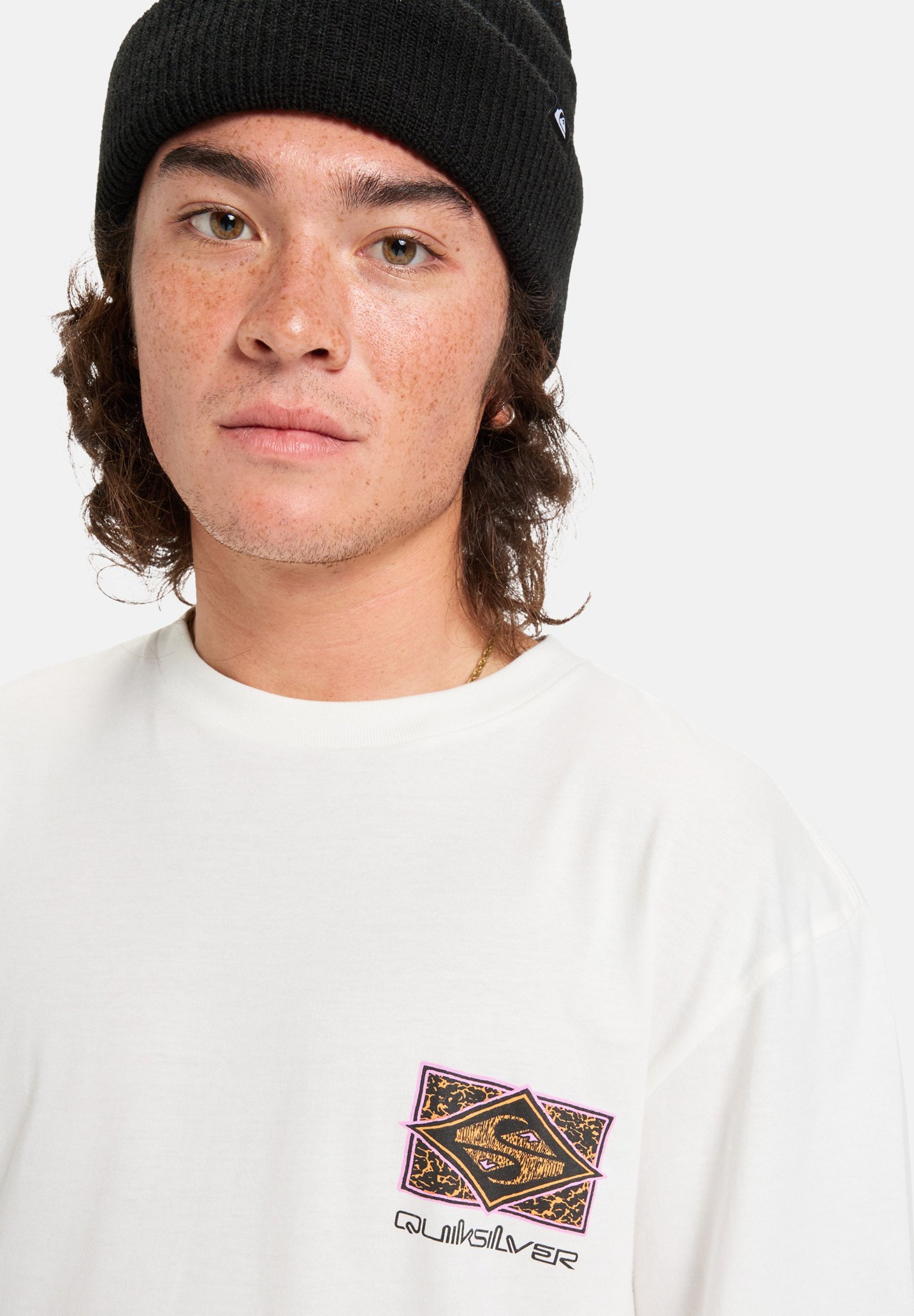 Quiksilver EVO YOUTH CRISIS - T-shirt stampata - bianco neve