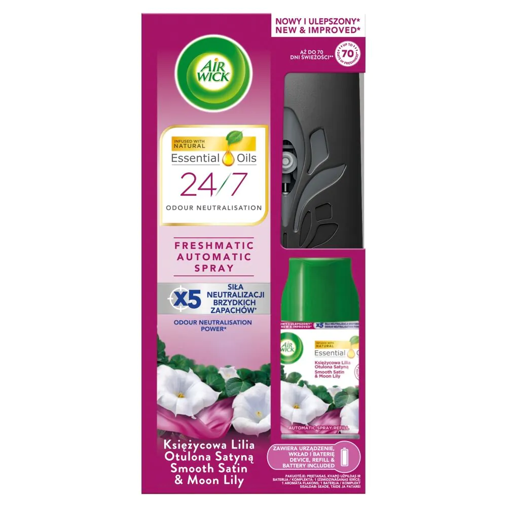 Air Wick Freshmatic Księżycowa Lilia Otulona Satyną Komplet