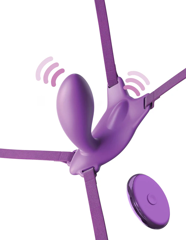 Pipedream Fantasy: Calcinha com vibrador e alça para estimulação do ponto G.