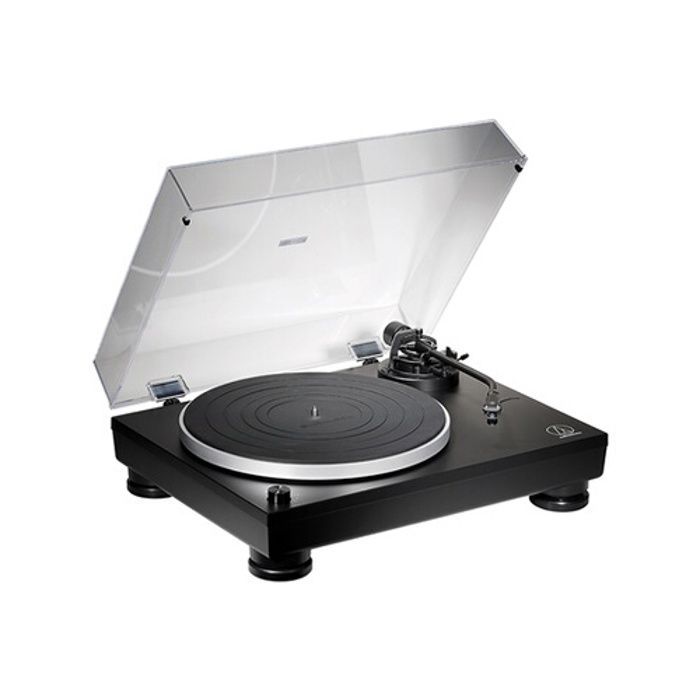Audio-Technica AT-LP5X - Platine vinyle à entraînement direct 3 vitesses (33-45-78 trs/min) avec cellule AT-VM95E, pré-ampli