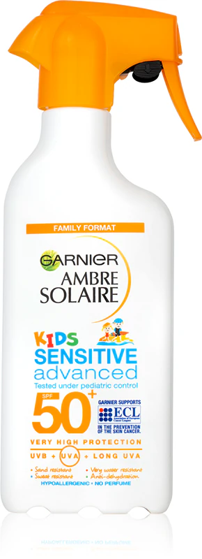Garnier Ambre Solaire Sensitive Geavanceerde beschermende spray voor kinderen SPF 50+