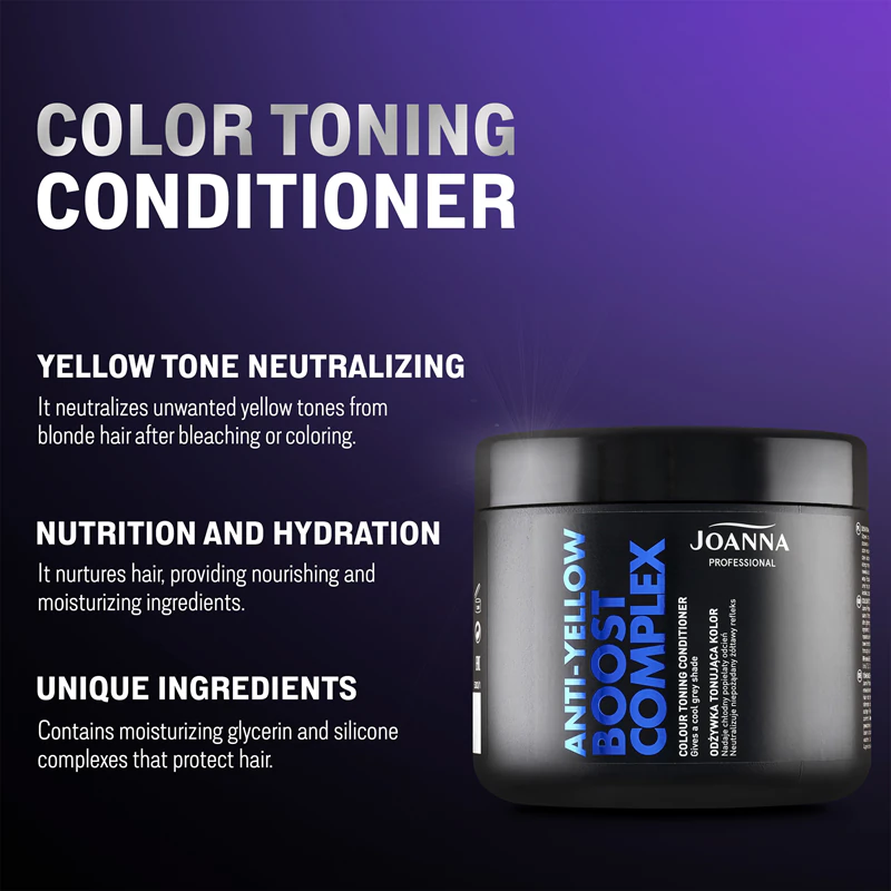 Joanna Professional Color Boost Complex Revitaliserende Conditioner voor Blond en Grijs Haar