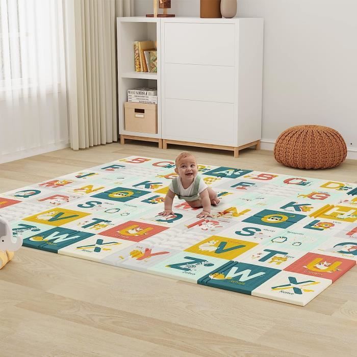 Alfombra de juegos para bebés - XPE no tóxico - Impermeable por ambos lados - 200x180x1cm