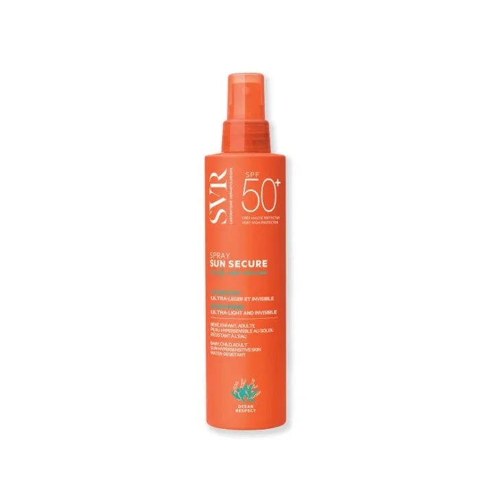 SVR Svr Sun Secure Spray 50+ 200 ml ultraleichtes Feuchtigkeitsspray