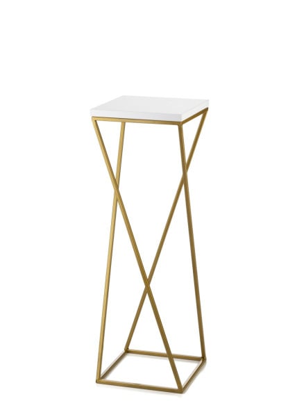 Kwietnik wolnostojący złoto biały 70 cm GLAMOUR