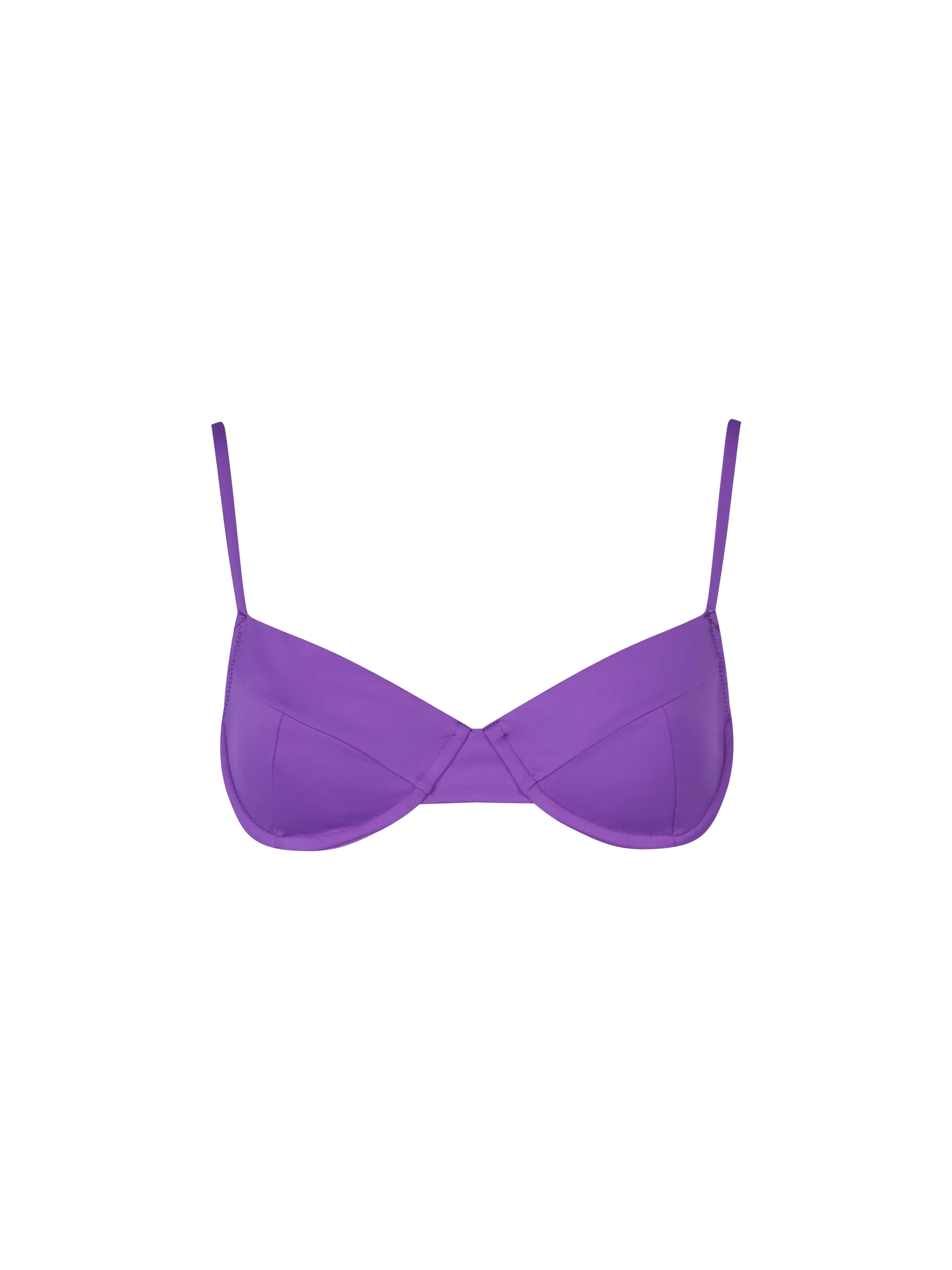 Maillot de bain brassière à armatures violet pour femme